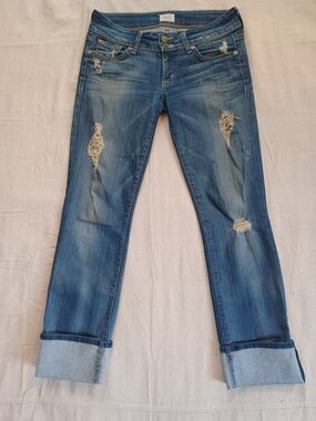 Hudson Distressed Cuffed Ankle Jeans Women's Waist 27